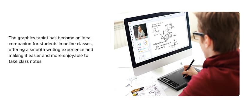 Graphic Drawing Tablet, Digital Sketch,Design for PC and Computer/Pad-12 Hot Keys, Compatible Windows/MAC/Android,The Adjustable Ergonomic Stand,16384 Upgrade Levels Battery-Free Pen,ienRon 10x6.25