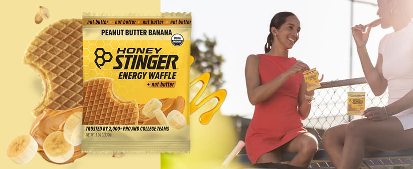 Honey Stinger Organic Honey Waffle, Energy Stroopwafel for Exercise, Endurance and Performance, Sports Nutrition for Home & Gym, Pre and Post Workout, 16.96 Ounces (Pack of 16) B004F1LNDI