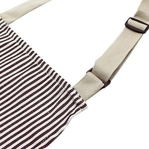 NLUS 2 Pack Kitchen Cooking Aprons, Adjustable Bib Soft Chef Apron with 2 Pockets for Men Women(Black/Brown Stripes) B08F79GXXM