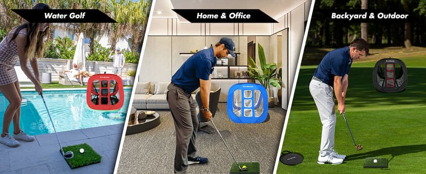 Pop-Up Golf Chipping Net - Ultimate Target Training Chip Aids for Precision & Distance, Outdoor | Indoor Practice, Golfer Gift