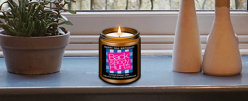 Homsolver 60th Birthday Gifts for Women Men, Happy 60th Birthday Decorations Candles Gift for Her Him, Funny 60 Years Old Ideas- Lavender Scented Candle