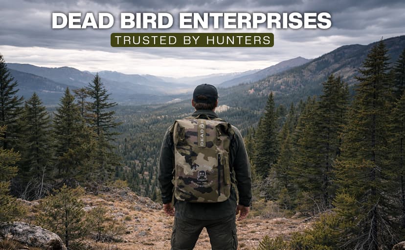 Dead Bird Enterprises Roll Top Waterproof Backpack, 25L Camouflage Pattern Dry Bag with MOLLE Loops and Adjustable Straps, WaterTight Duck Hunting Backpack for Camping, Hiking and Outdoor Travel