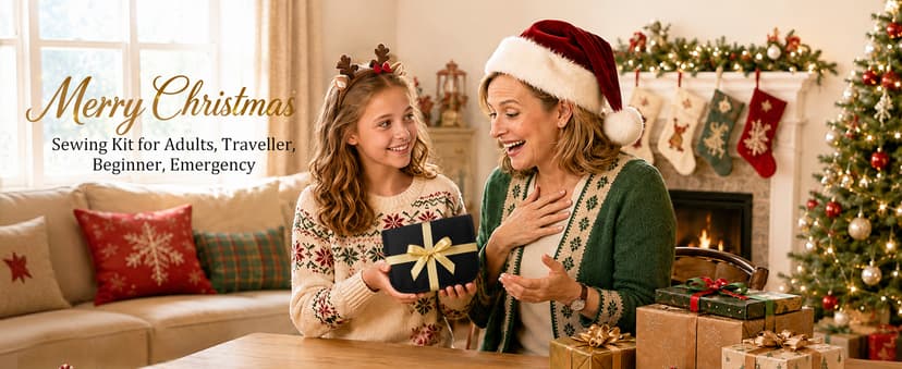 White Elephant Gifts for Women Mom Grandma Boy, Sewing Supplies, Needle and Thread Kit, Portable for Travel, Beginner (Black) Coquimbo Sewing Kit for Adults, Christmas Stocking Stuffers for Teen Girls B0BXKB7QF6