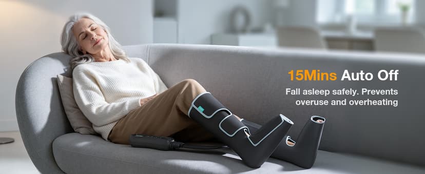 Leg Massager with Heat and Compression Helpful for Vericose Veins, Fatigue, Cramps, Swelling, Edema ALLJOY Leg Massager for Circulation and Pain Relief FSA,Gifts for Men Women B0DH1GWKJ6