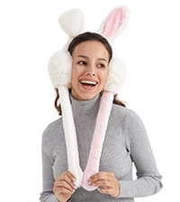 Surblue Unisex Foldable Ear Earmuffs Behind-the-Head Fur Winter Outdoor Ear Warmers