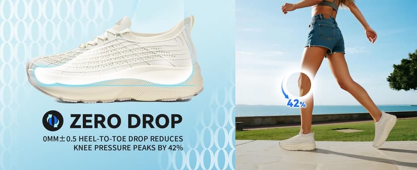 JACKSHIBO Wide Toe Box Shoes Women Slip on Sneakers Slip in Arch Support Plantar Fasciitis Orthopedic for Walking Tennis Athletic Cushion Thick Sole Zero Drop Hands Free Shoes with Metatarsal Pads