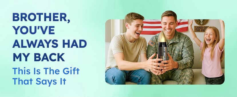 Gifts for Brother, Birthday Gifts from Sister, Present Ideas for Adult Older Bros - Best Brother Ever Bullet Tumbler 17Oz with Lid and Keychain, Insulated Travel Thermos Coffee Cup for Men