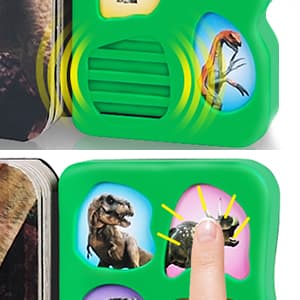 Dinosaur Toys,Dinosaur Sound Book with Pack of 12 Toy Figures,Realistic Roars,Interactive Perfect for Kids Dinosaurs Educational Toys for 3 4 5 6Year Old Boys&Girls