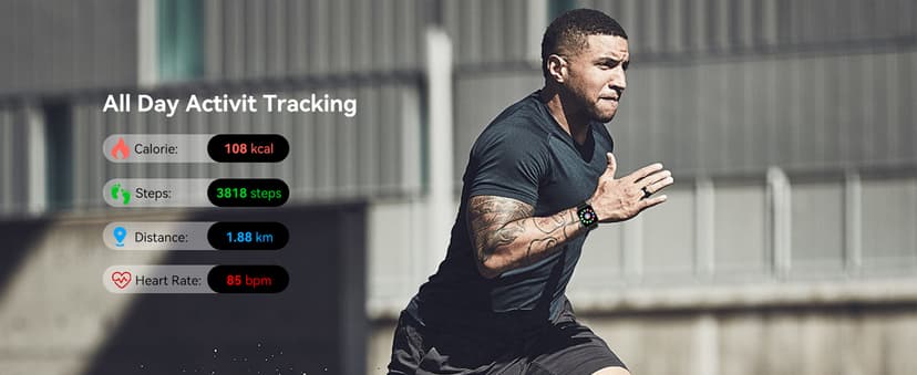 Smart Watches for Men Women, 1.83" HD Touchscreen Fitness Tracker with Bluetooth Calls, IP68 Waterproof, 120+ Sport Modes, 7-Day Battery, 24/7 Heart Rate & Sleep Monitor for iPhone Android iOS (Black)