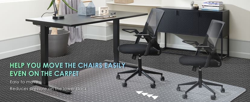 Azadx Heavy Duty Office Chair Mat for Carpet 32" x 48" Hard Material Chair Mat for Carpeted Floor Slip Resistant Carpet Protector for Home Office Easy Glide Desk Floor Mat for Office Chair on Carpets