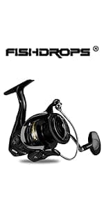 Fishdrops Spinning Fishing Reels 12+1BB Ultra Lightweight Carved Aluminum Spool Reels Affordable Smooth Spinning Reels