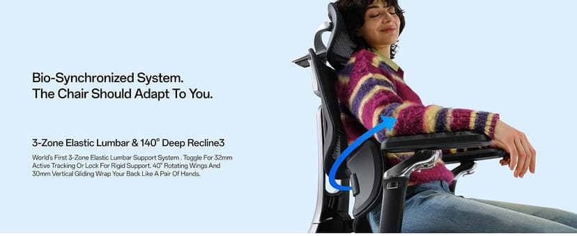 Hbada E3 Pro 2026 Edition Ergonomic Office Chair, Mesh Desk Chair with 3-Zone Floating Lumbar Support, Upgraded 4D Headrest, 720° Armrests, Black with Footrest