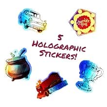 Set of Unique Sticker Decals, 5 Holograms, Waterproof, UV & Scratch Resistant, Great for Gadgets, Officially Licensed 60-Pack Conquest Harry Potter Watercolor Vinyl Stickers B08GNBGSD2