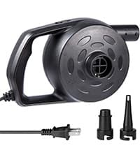 Etekcity Air Pump for Inflatables, Portable Electric Air Mattress Pump, Quick-Fill Perfect Inflator/Deflator for Couch, Blow up Pool Floats Raft Bed Boat Toy with Nozzles, 110-120V, Black