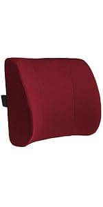 DMI Lumbar Support Pillow for Chair to Assist with Back Support with Removable Washable Cover and Firm Insert to Ease Lower Back Pain while Improving Posture, 14 x 13 x 5, Contoured Foam, Elite, Gray