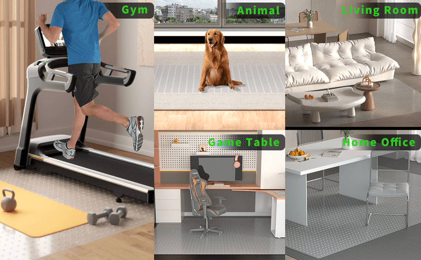 Office Chair Mat for Carpeted Floor, 63"x51" Clear Desk Mat for Carpet Large Protector Floor Mat On Low Pile Carpets, Easy Glide Rolling Plastic Floor Mat, Computer Chair Mat for Home Office