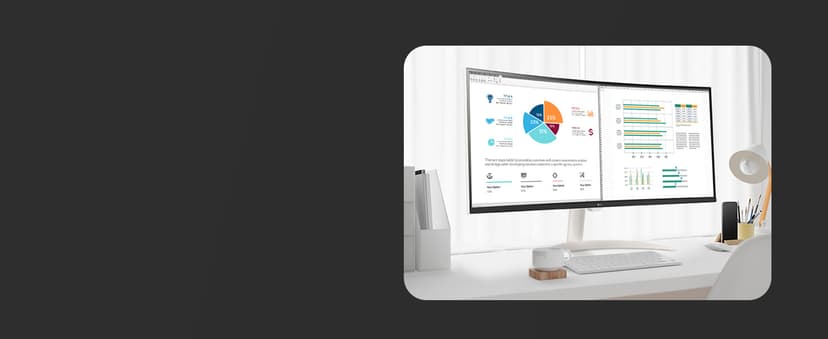 LG 34SR60QC-W 34-inch QHD (3440x1440) Curved Smart Monitor with Streaming, UltraWide Screen, webOS, HDR10, 100Hz, Built-in Speaker, AirPlay2, Screen Share, Bluetooth, ThinQ App, White