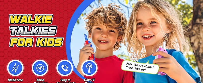 Cool Walkie Talkies for Boys Kids: Gifts Toys for 3 4 5 6 7 8 Year Old Boys Ages 5-7 Kids Walkie Talkies 2 Pack Outdoor Hiking Toy Age 3-8 Year Old Boy Girl Christmas Birthday Gifts Stocking Stuffers