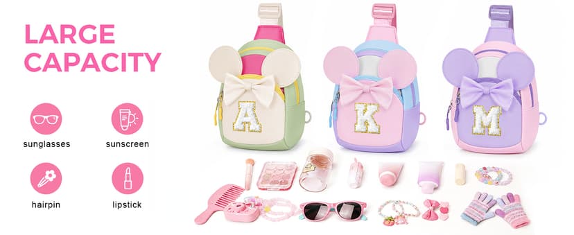 2 3 4 5 6 7 Year Old Girl Birthday Gift, Initial Crossbody Bag, Girls Kids Birthday Gifts, Sling Bag for Kid, Toddler Purse Anoup Birthday Gift for Daughter Monogram Crossbody Sling Bag Purse Pink J B0H5154T3Q
