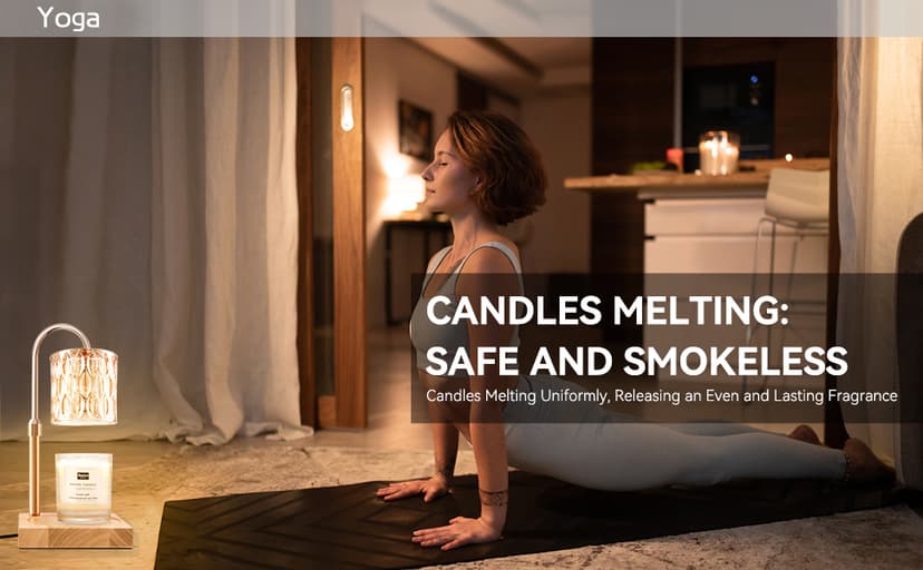 Candle Warmer Lamp with 3 Bulbs, Adjustable Height Dimmable Candle Warmer with Timer, Candle Lamp with Charming Gift Box Ribbon,Birthday Gifts for Women Mom, House Warming Gifts New Home Decor