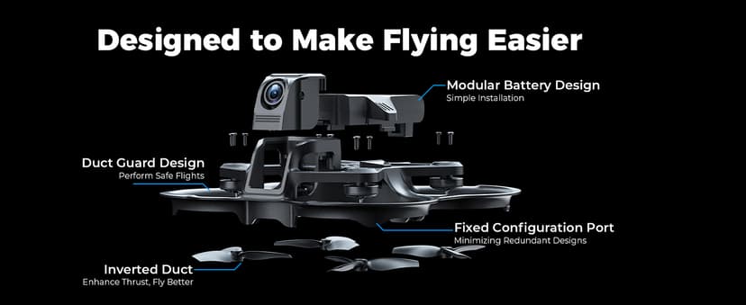 BETAFPV Aquila16 FPV Kit with LiteRadio 2 SE Transmitter for Simulator, VR03 Goggles with DVR Recording Function, 3 Flight Modes, Supported 1S RTF Kit for FPV Beginner to Fly Indoor & Outdoor ELRS V3