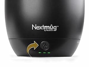 Nextmug - Temperature-Controlled, Self-Heating Coffee Mug (Black - 14 oz.)