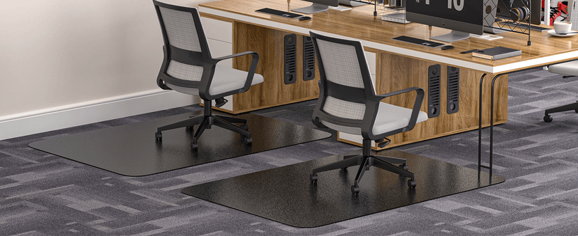Office Chair Mat for Carpet 48”x 60”, Heavy Duty Desk Chair Mat for Low Pile Carpet with Cleats, Black Plastic Floor Mat for Gaming Chair, Smooth Rolling Carpet Chair Mat Protector