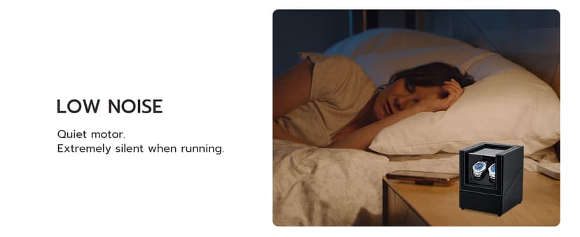 Mcbazel Mcbazel Watch Winder for Automatic Watches, Double Automatic Watch Winder Box with Quiet Japan-made Motor, Automatic Watch Display Storage Rotation Wristwatch Box with 2 Slots (Black PU Leather)