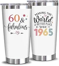 NewEleven 60th Birthday Gifts For Women - 1965 60th Birthday Decorations For Woman - 60 Year Old Gifts For Women, Mom, Wife - 20 Oz Tumbler