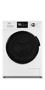 BLACK+DECKER Front Load Washer, 2.7 Cu. Ft. Compact Washing Machine with LED Display & 16 Cycles