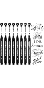 GETHPEN Calligraphy Pen,Calligraphy Pens for Writing, Brush Pens Calligraphy Set for Beginners, Calligraphy markers, Black Archival Ink Pens,Hand Lettering Pen for Art Drawing, Sketching,Scrapbooking