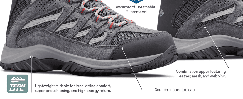 Columbia Women's Crestwood Mid Waterproof Hiking Boots