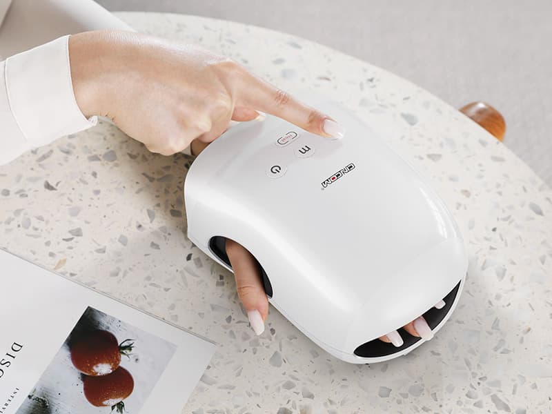 CINCOM Hand Massager - Cordless Hand Massager with Heat and Compression for Arthritis and Carpal Tunnel, Gifts for Women(White)