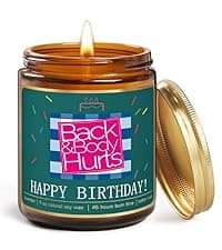 UAREHIBY Happy Birthday Candle Gifts for Women,Unique Best Friend Birthday Gifts for Her,Sister,Funny Birthday Gifts for Men,Mom,Dad,Bestie Present,16 18 21 30 40 50 60 Bithday Gifts, Brown