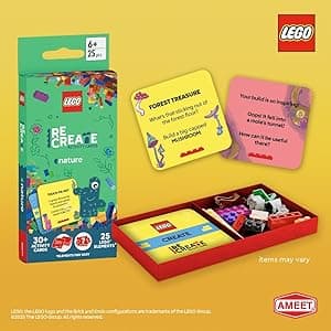 LEGO Recreate Activity Cards – Nature | Creative Building Game with 30+ Activity Cards & 25 LEGO Elements | Ages 6+