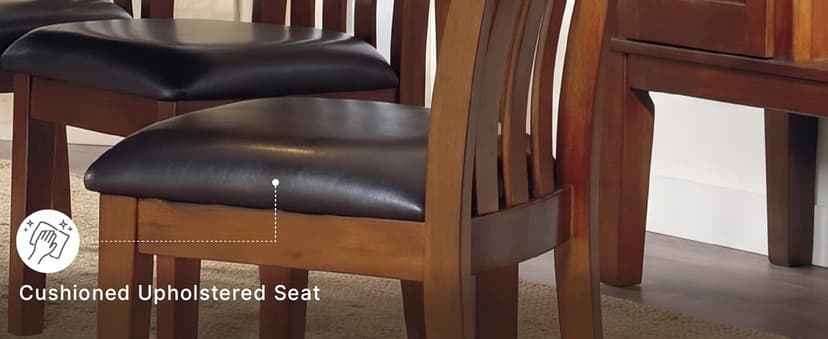 Signature Design by Ashley Ralene Rake Back 19" Dining Room Chair 2 Count, Medium Brown