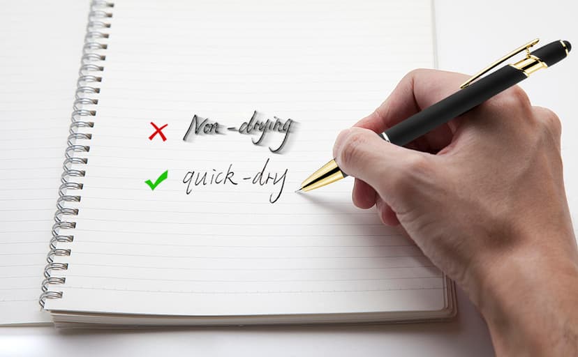 LINFANC 12 Pack Black Gold Ballpoint Pen with Stylus Tip, 1.0 mm Black Ink Smooth Writing Pens, Metal Stylus Pens for Touch Screens