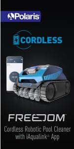 Polaris Freedom Cordless Robotic Pool Cleaner, Cable-Free for All In-Ground Pools up to 50ft, Four Cleaning Modes & Intelligent Cleaning Technology