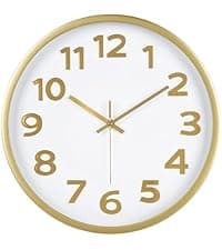 Fomaris Kitchen Clock Coffee Cup Wall Decor, Cafe Decorative Kitchen Wall Clocks Battery Operated for Home Office