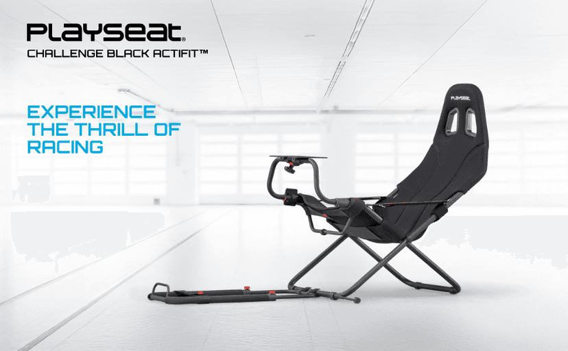 Playseat Challenge Racing Simulator Cockpit | Foldable & Adjustable | for High Performance Sim Racing | Compact & Flexible | Supports All Steering Wheels & Pedals | for PC and Console