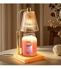 Candle Warmer Lamp with Timer Dimmer, Birthday Gifts for Mom Women Friend Sister, House Warming Gifts, Vintage Clear Wax Melt Warmer, Fall Decorations Office Apartment Dorm Room Home Decor