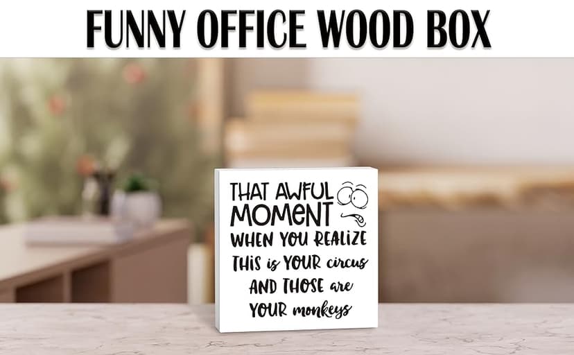 Funny Boss Gifts for Women Men, Gag Gifts Office Sign, Appreciation Gifts for Manager Coworker Employee Decor Funny Home Office Desk Decor Boss Day Gifts 5 X 5 Inch