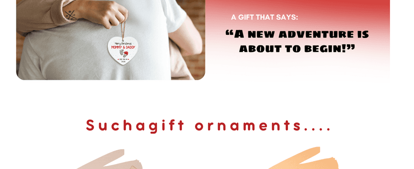 Gifts for Expecting Parents - Expecting Parents to Be Unique Gifts - Baby Pregnancy Announcement Gift Ideas for Husband, Family - Baby Ornament 2026 - Baby Pregnancy Announcement - Glass Ornament