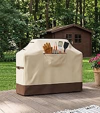 Vailge Patio Chair Covers, Lounge Deep Seat Cover, Heavy Duty and Waterproof Outdoor Lawn Patio Furniture Covers (2 Pack - Large, Beige & Brown)