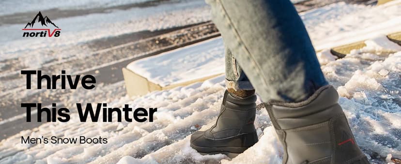 NORTIV 8 Men's Insulated Waterproof Winter Snow Boots Warm Outdoor Boots for Cold Weather