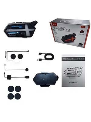 Bluetooth Modular Motorcycle Helmets with Tail Lights, DOT Certified Flip-Up Dual Visor Full Face Helmets for Men & Women Moto ATV UTV Snowmobile ADV Four Wheeler Street Bike