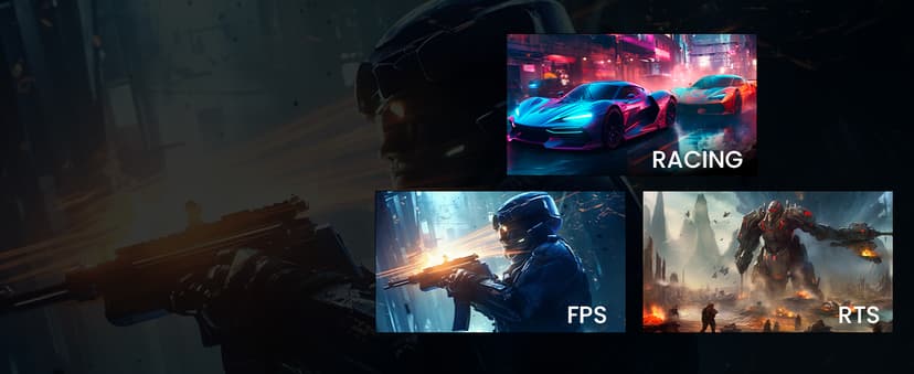 SANSUI 24 Inch Gaming Monitor 180Hz, DP 1.4 & HDMI 2.0 Ports High Refresh Rate Computer Monitor, Racing FPS RTS Modes, 1ms Response Time 110% sRGB (ES-G24F4, HDMI Cable Included)