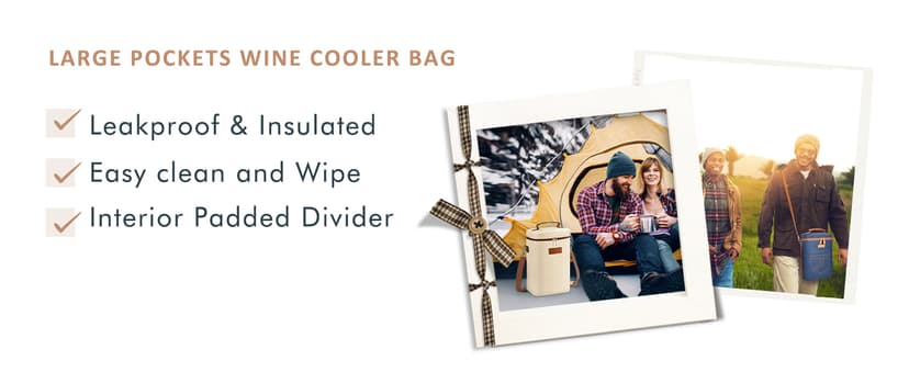 Tirrinia 4 Bottle Wine Gift Carrier - Leakproof & Insulated Padded Portable Versatile Wine Carrying Cooler Tote Bag for Travel, BYOB Restaurants, Wine Tasting, Parties,Gift for Wine Lovers, Beige