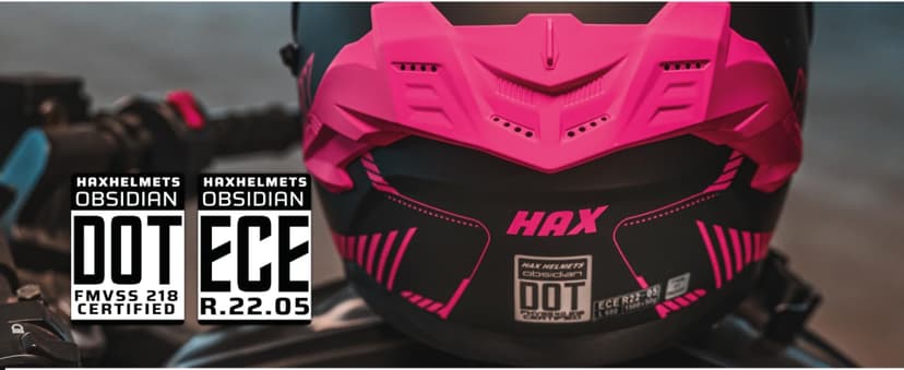 HAX Obsidian Pro Full Face Dual Visor Adult Motorcycle Helmet for Motorbike Street Bike with Pinlock Ready DOT Approved