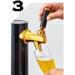 GREEN HOUSE: Draft Pour Beer Dispenser & Ultra Fine Foam Maker - Mini Kegerator for Home. Draft Pour and Ultra Fine Foam covering top makes your regular beer taste delicious and keep longer.